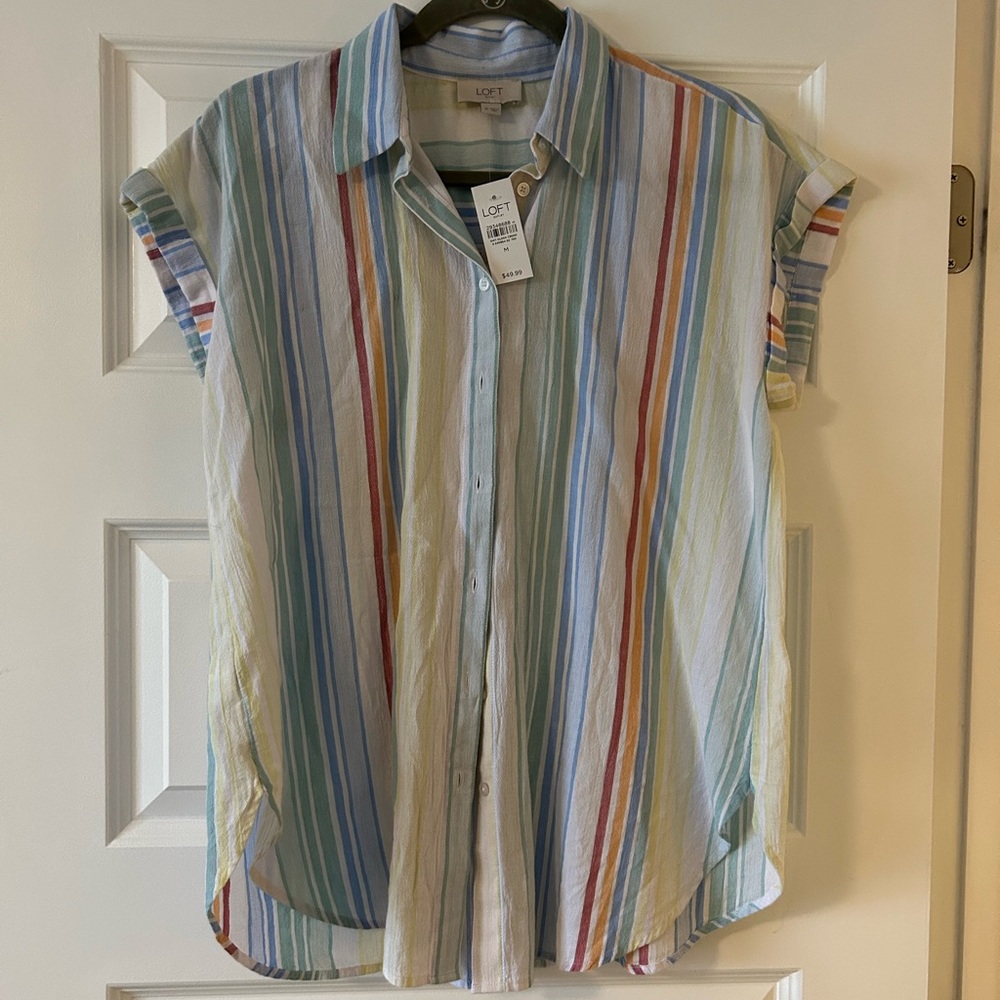 LOFT Multicolor Striped Shirt